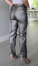 Load image into Gallery viewer, Silver Metallic Stretchy Pants
