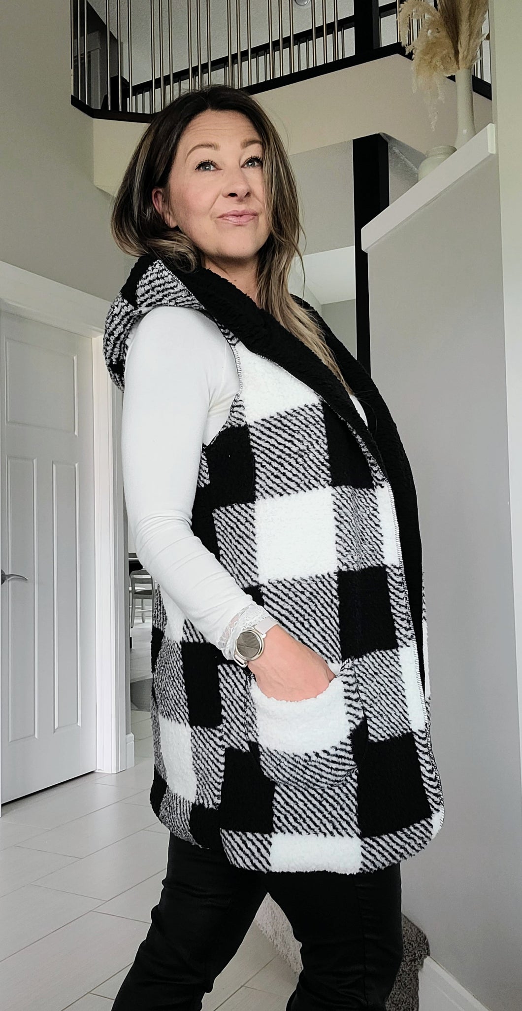 Plaid Reversible Vest