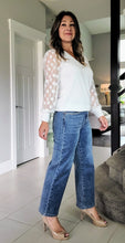 Load image into Gallery viewer, Sheer Polka Dot Sleeve Sweater

