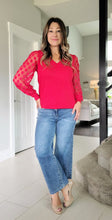 Load image into Gallery viewer, Sheer Polka Dot Sleeve Sweater
