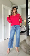 Load image into Gallery viewer, Sheer Polka Dot Sleeve Sweater
