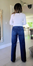 Load image into Gallery viewer, Silver Check Wide Leg Jeans
