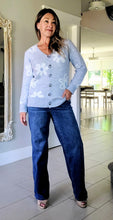 Load image into Gallery viewer, Baby Blue Daisy Cardigan
