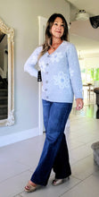 Load image into Gallery viewer, Baby Blue Daisy Cardigan
