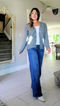 Load image into Gallery viewer, Sequined Heart Cardigan Sweater
