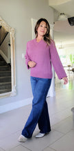 Load image into Gallery viewer, Mauve Bishop Sleeve Sweater
