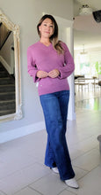 Load image into Gallery viewer, Mauve Bishop Sleeve Sweater
