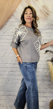 Load image into Gallery viewer, Flowers + Pearls Knit Sweater
