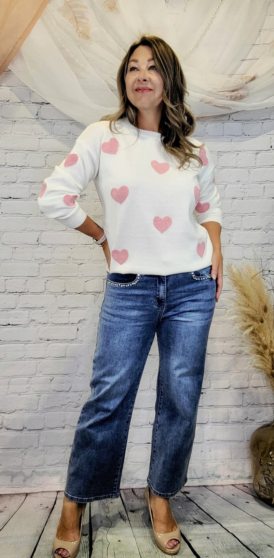 Pink Hearts Sweater 💕