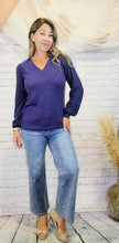 Load image into Gallery viewer, Indigo Bishop Sleeve Top
