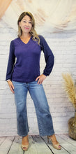Load image into Gallery viewer, Indigo Bishop Sleeve Top
