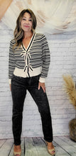 Load image into Gallery viewer, Bows + Stripes Cardigan
