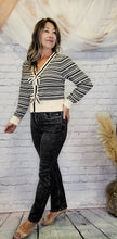 Load image into Gallery viewer, Bows + Stripes Cardigan
