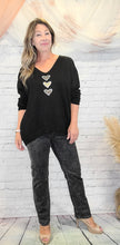 Load image into Gallery viewer, Three Sparkling Hearts Sweater
