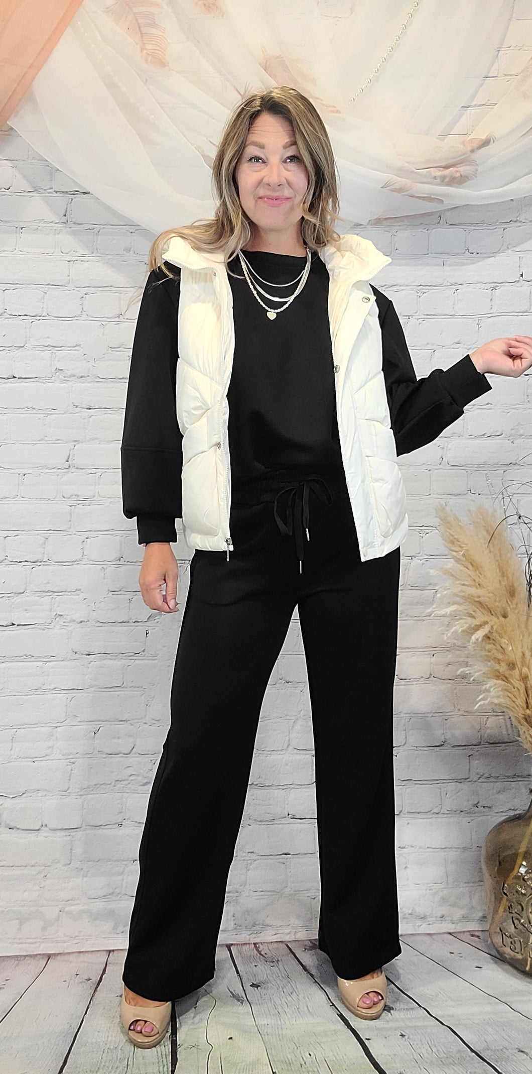 French Vanilla Quilted Puffer Vest