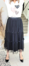Load image into Gallery viewer, Tiered Pleated Tulle Skirt with Bows
