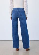 Load image into Gallery viewer, Silver Check Wide Leg Jeans
