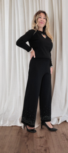 Load image into Gallery viewer, Crystal Embellished Wide Leg Pants
