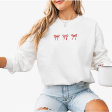 Load image into Gallery viewer, Embroidered Bows Sweatshirt
