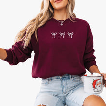 Load image into Gallery viewer, Embroidered Bows Sweatshirt
