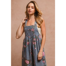 Load image into Gallery viewer, Vintage Floral Denim Overalls
