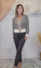 Load and play video in Gallery viewer, Bows + Stripes Cardigan
