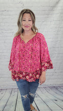 Load and play video in Gallery viewer, Floral Boho Blouse
