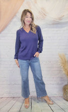Load and play video in Gallery viewer, Indigo Bishop Sleeve Top
