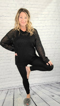 Load image into Gallery viewer, Knit Netting VNeck Sweater
