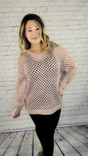 Load image into Gallery viewer, Knit Netting VNeck Sweater
