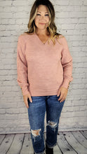 Load image into Gallery viewer, Button detailed bishop sleeve sweater
