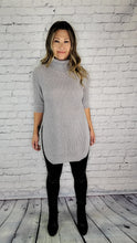 Load image into Gallery viewer, Cowl Neck Split Hem Sweater
