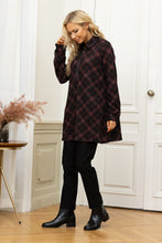 Load image into Gallery viewer, Plaid Zip Tunic with Pockets
