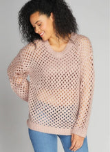 Load image into Gallery viewer, Knit Netting VNeck Sweater
